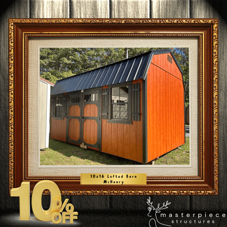10×16 Lofted Barn – Urethane Mahogany