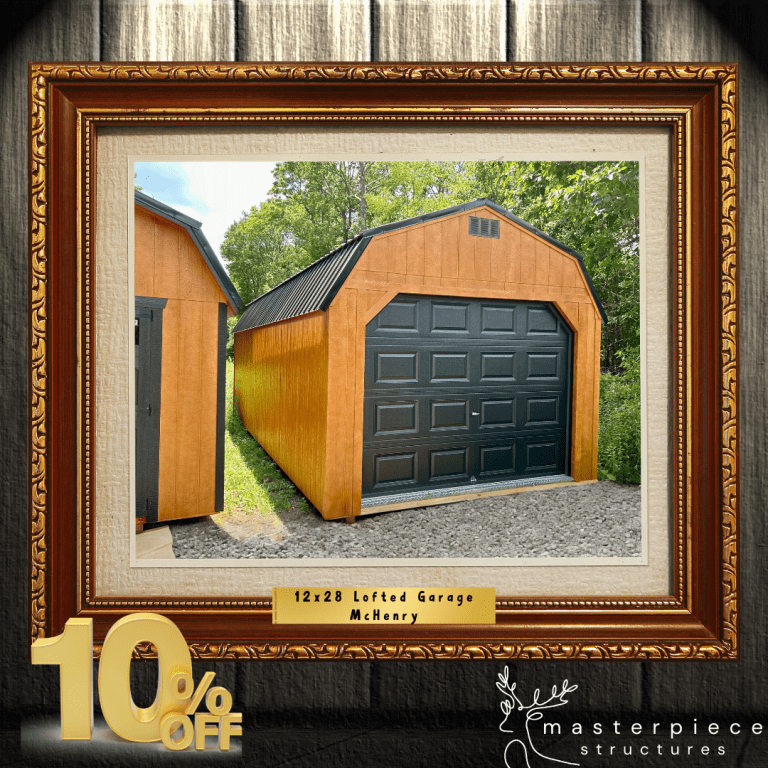 12×28 Lofted Garage – Urethane Cedar